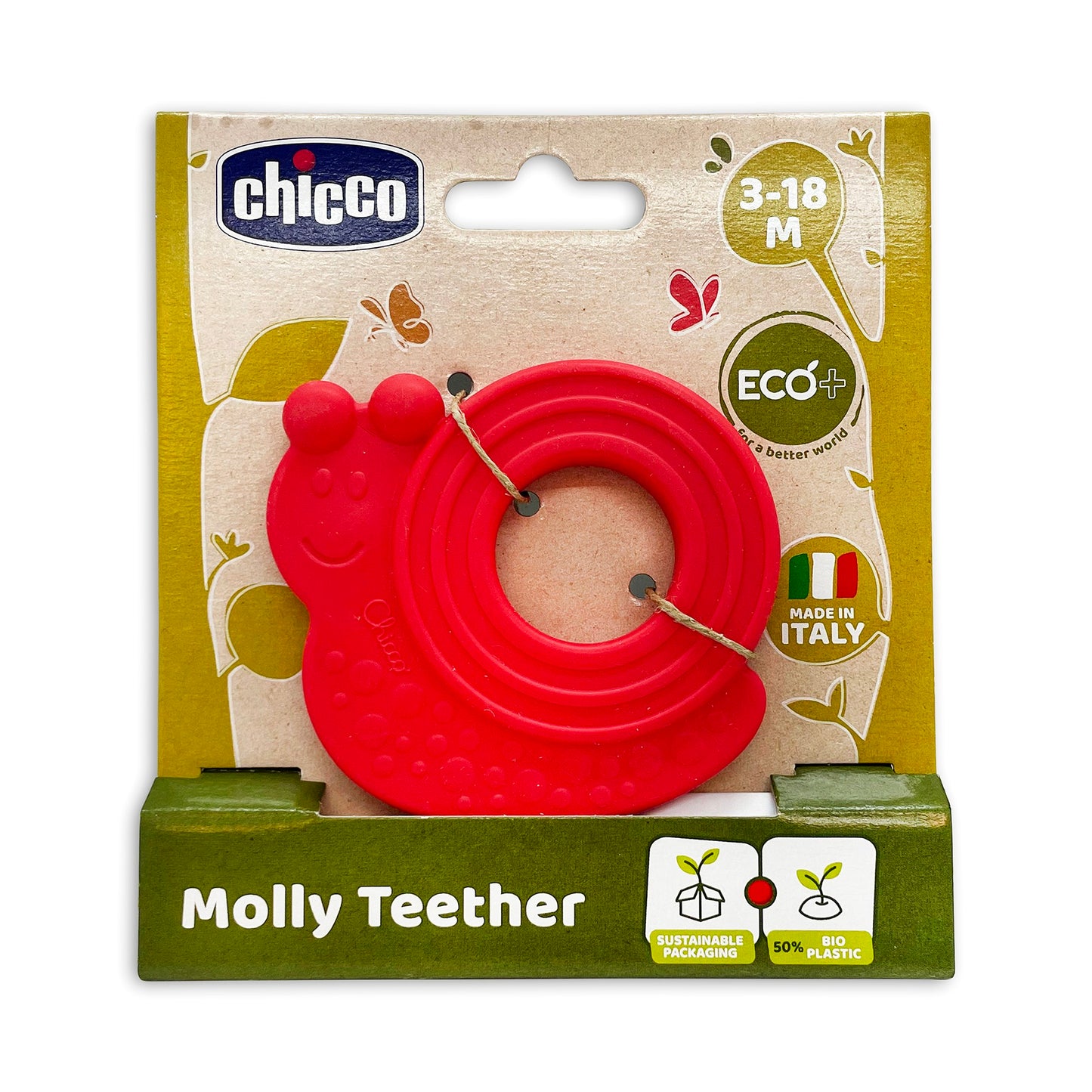 Chicco Molly Diş Kaşıyıcı 3-18 Ay - Kırmızı 8698863492470