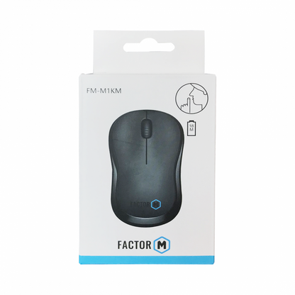 Factor M M1 Süper Sessiz Kompact Kablosuz Mouse Siyah FM-M1KM