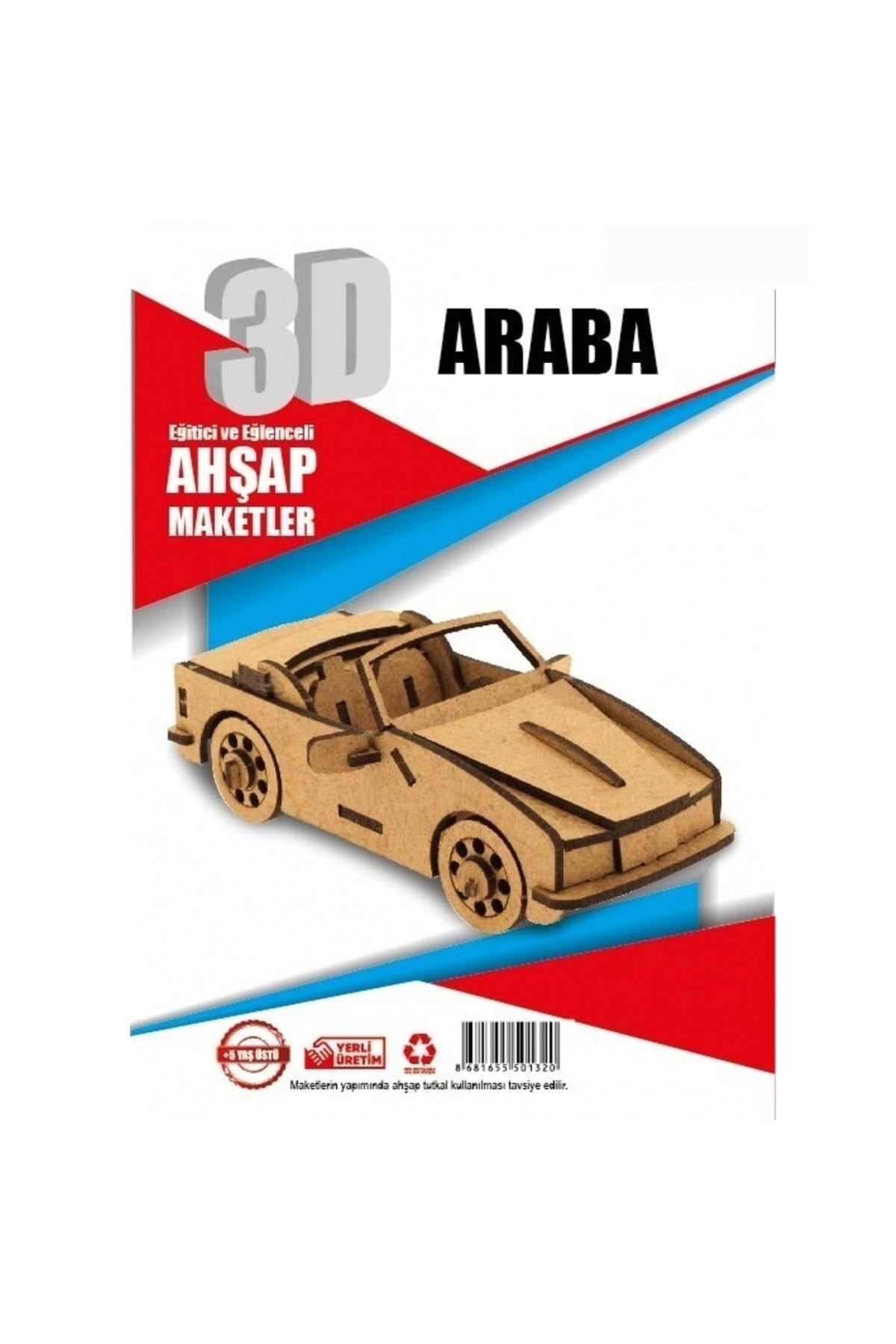 Global 3d Ahşap Araba Maketi NEW0013