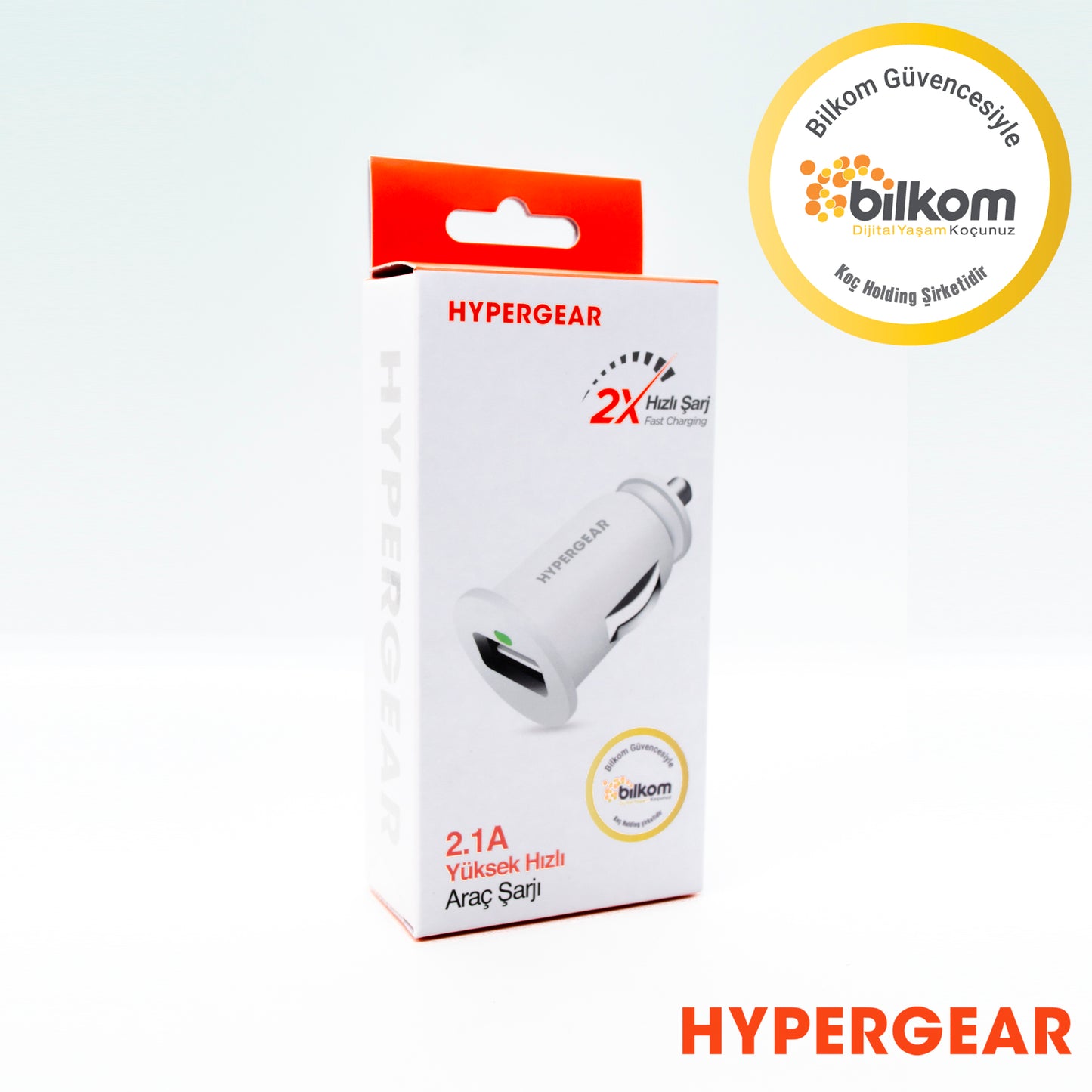 Hypergear 2.1A  2X Hızlı Araç Şarj Aleti Başlığı Beyaz HYPERGEAR2.1B