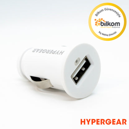 Hypergear 2.1A 2X Hızlı Araç Şarj Aleti Set Micro Kablo Beyaz HYPERGEAR2.1BM