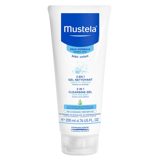 Mustela 2 In 1 Cleansing Gel 200 Ml (Saç Ve Vücut Şampuanı) 3504105028183