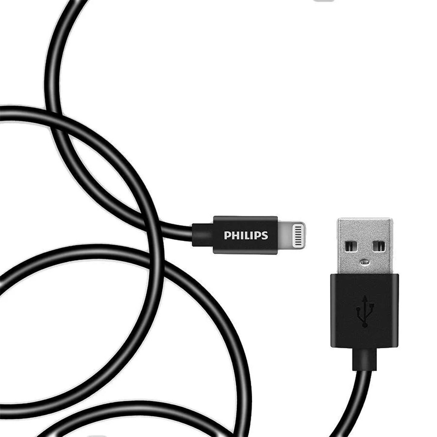 Philips Apple Mfi Lisanslı DLC3104V UsbA to Lightning Hızlı Şarj ve Data Kablosu 1.2m Siyah DLC3104V