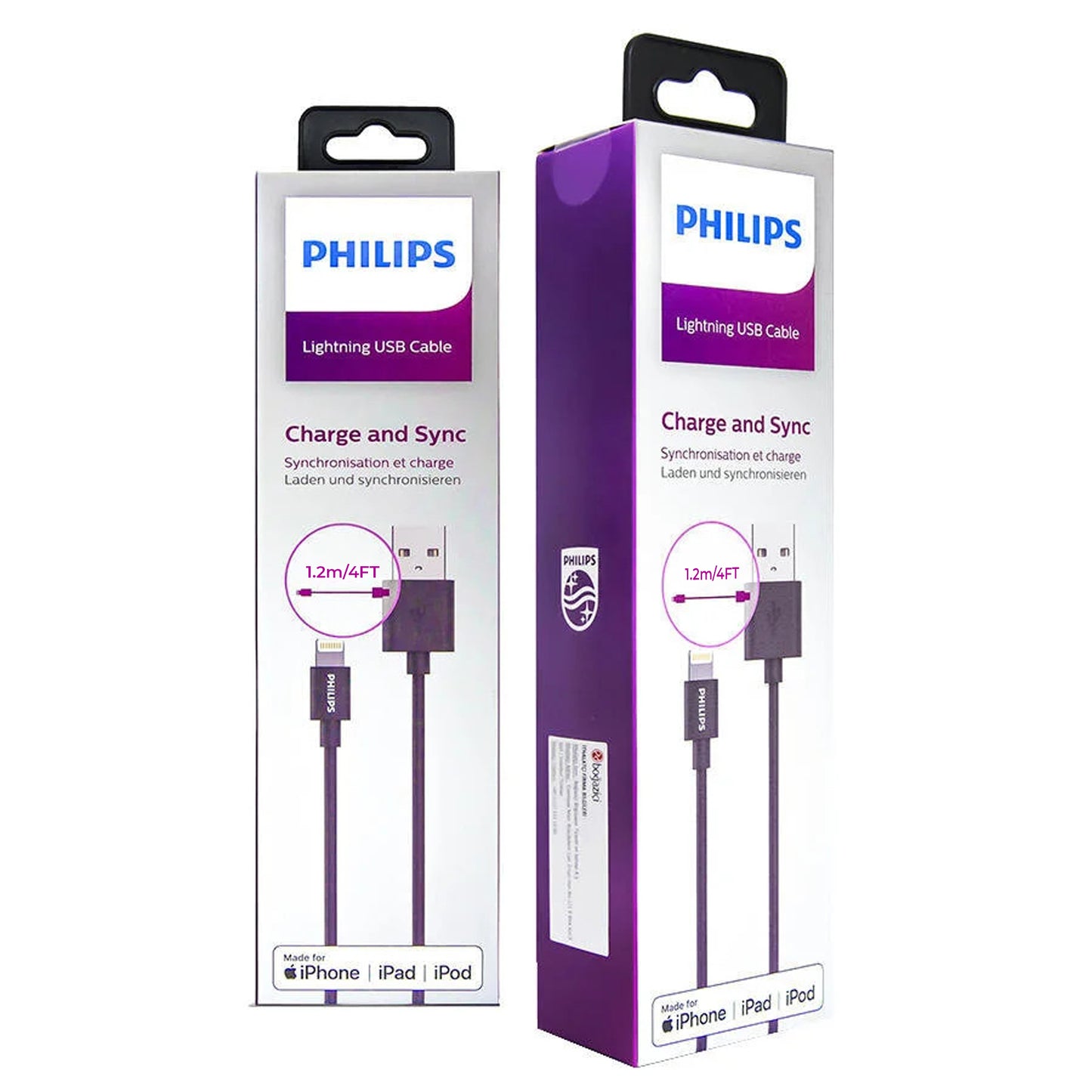 Philips Apple Mfi Lisanslı DLC3104V UsbA to Lightning Hızlı Şarj ve Data Kablosu 1.2m Siyah DLC3104V