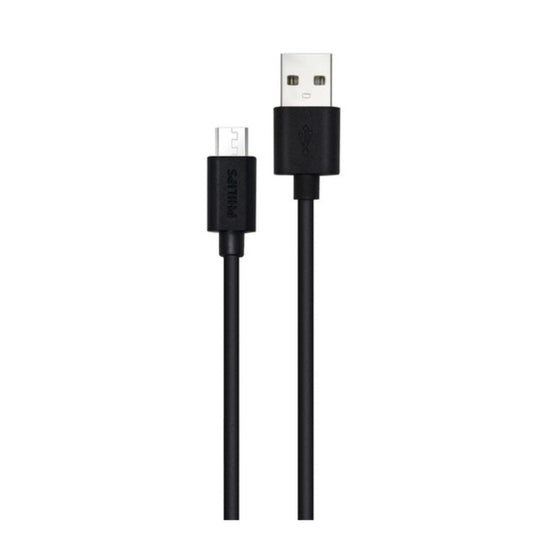 Philips DLC3106U USB-A to Micro Hızlı Şarj ve Data Kablosu 2m Siyah DLC3106U