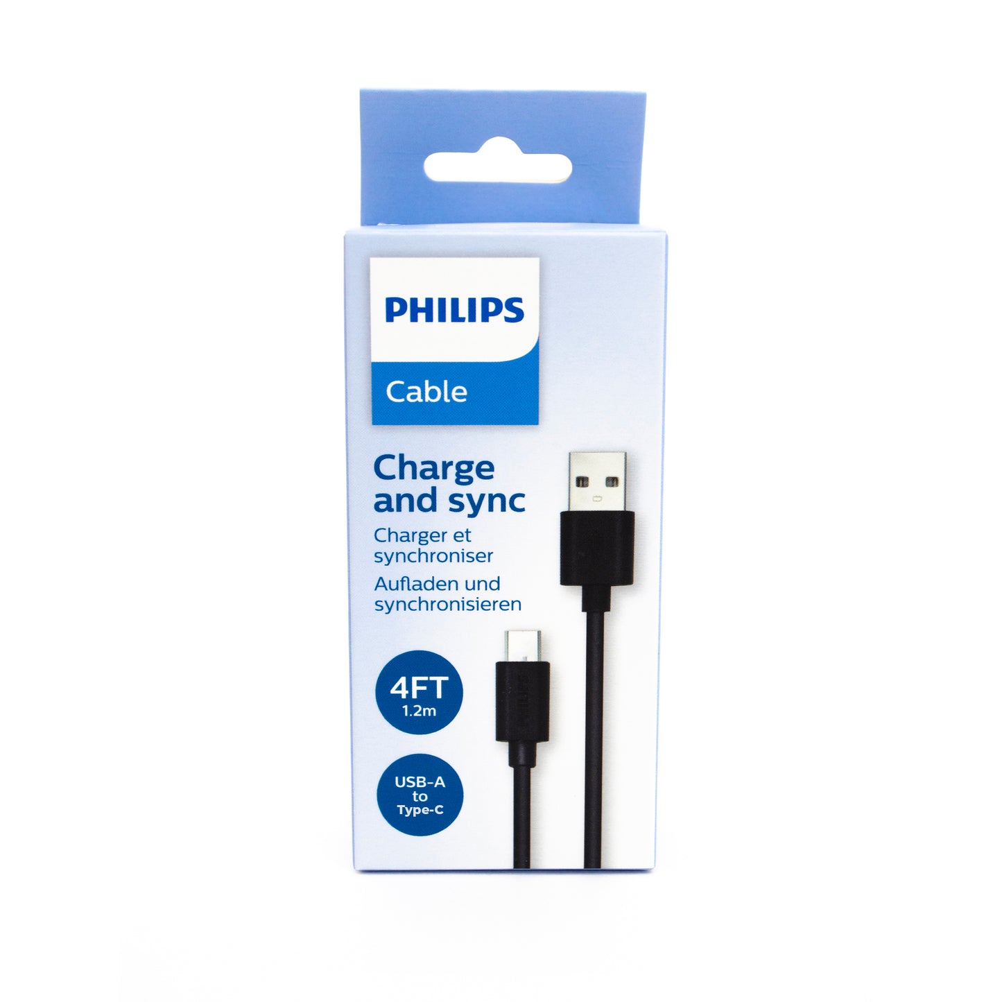 Philips DLC3541A/00 1.2M UsbA to Type-C Hızlı Şarj ve Data Kablosu Siyah DLC3541A