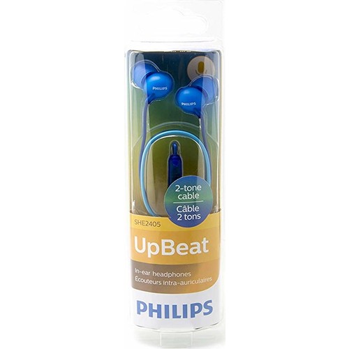 Philips SHE2405BL Upbeat Kablolu Kulakiçi Mikrofonlu Kulaklık Mavi SHE2405BLM