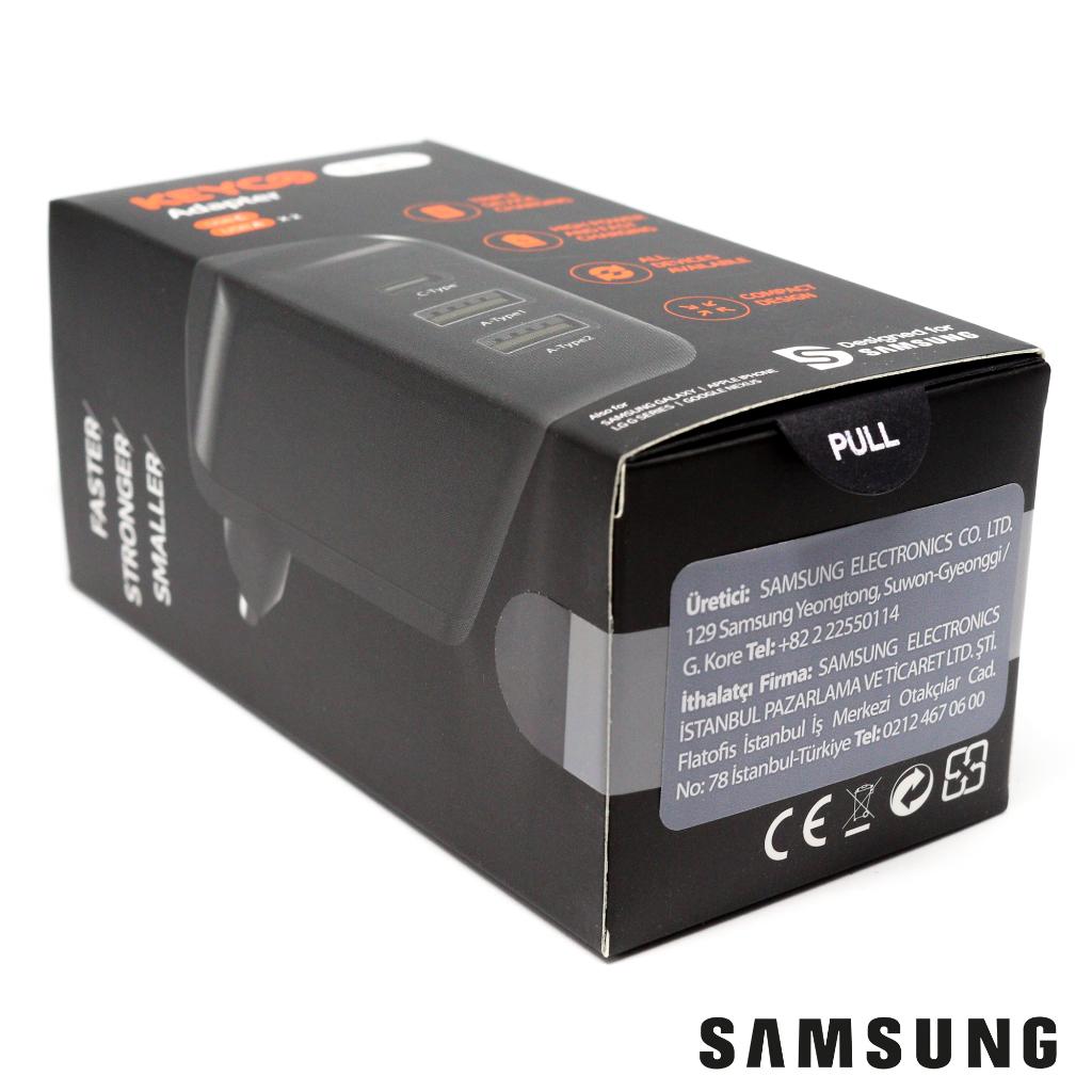 Samsung Keyco 25W Pd Quick Charger 3 Çıkışlı Yeni Nesil Şarj Aleti Samsung Türkiye Garantili KAD3P025B