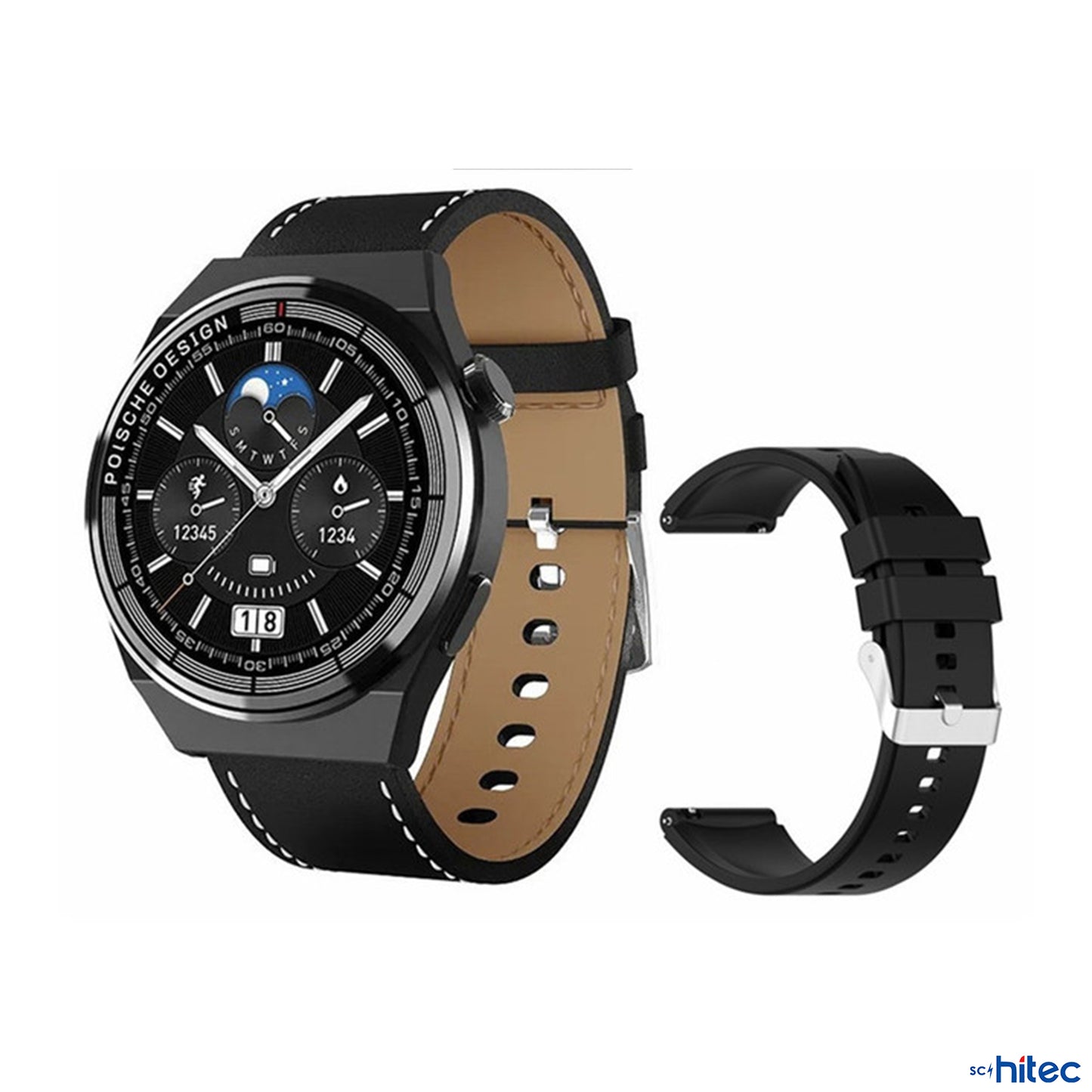 ScHitec 2024 Watch GT3 Max Android İos HarmonyOs Uyumlu Akıllı Saat Siyah ScHitecGT3MaxS