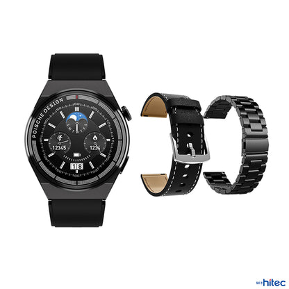 ScHitec 2024 Watch GT3 Max Android İos HarmonyOs Uyumlu Akıllı Saat Siyah ScHitecGT3MaxS