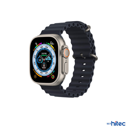 ScHitec 42-49mm Yeni Nesil Apple Uyumlu Akıllı Saat Kordonu Silikon Lacivert ScHitecKordonSilikonL