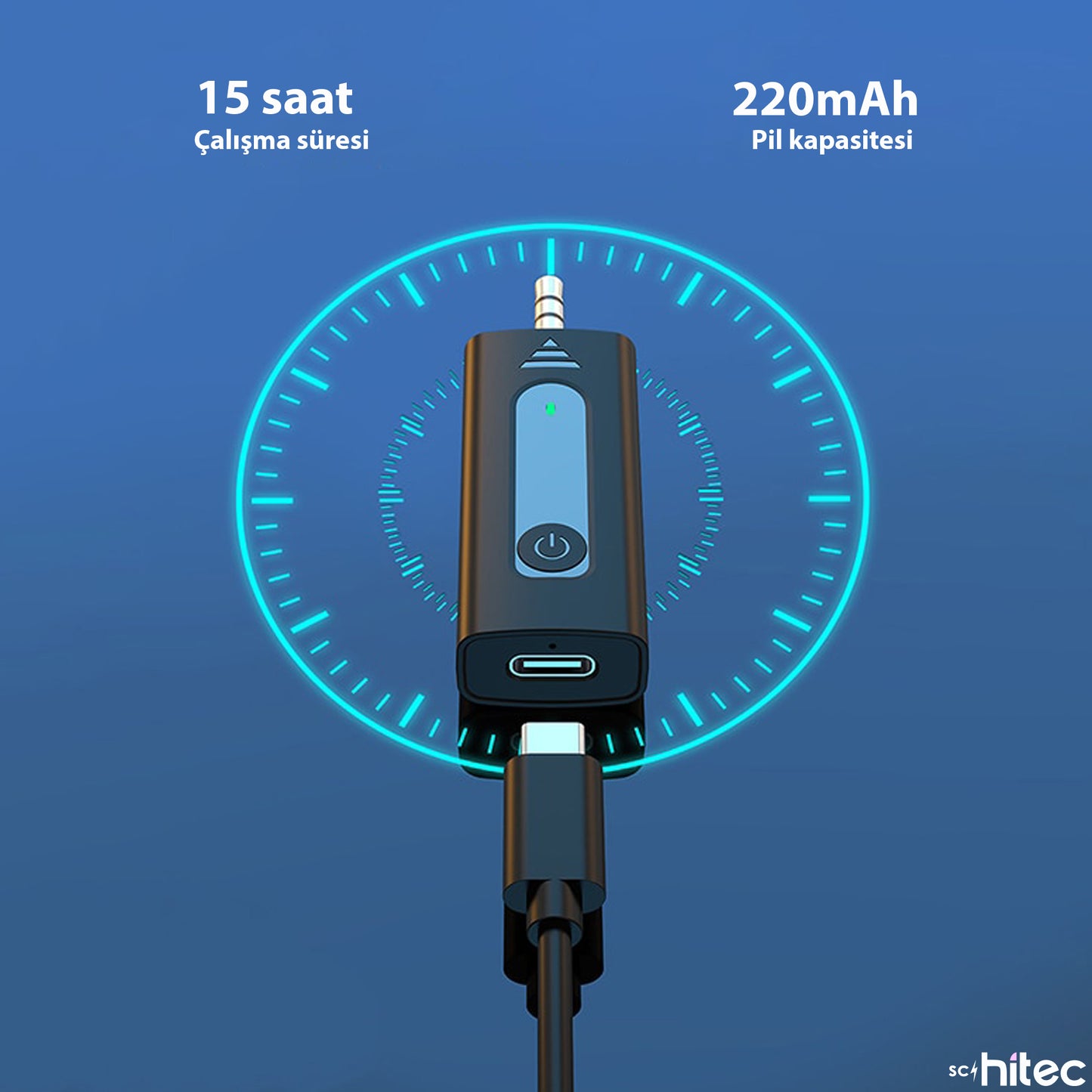 ScHitec K35 3.5mm Kablosuz HD Wireless Yaka Mikrofonu Siyah SC-HitecK35