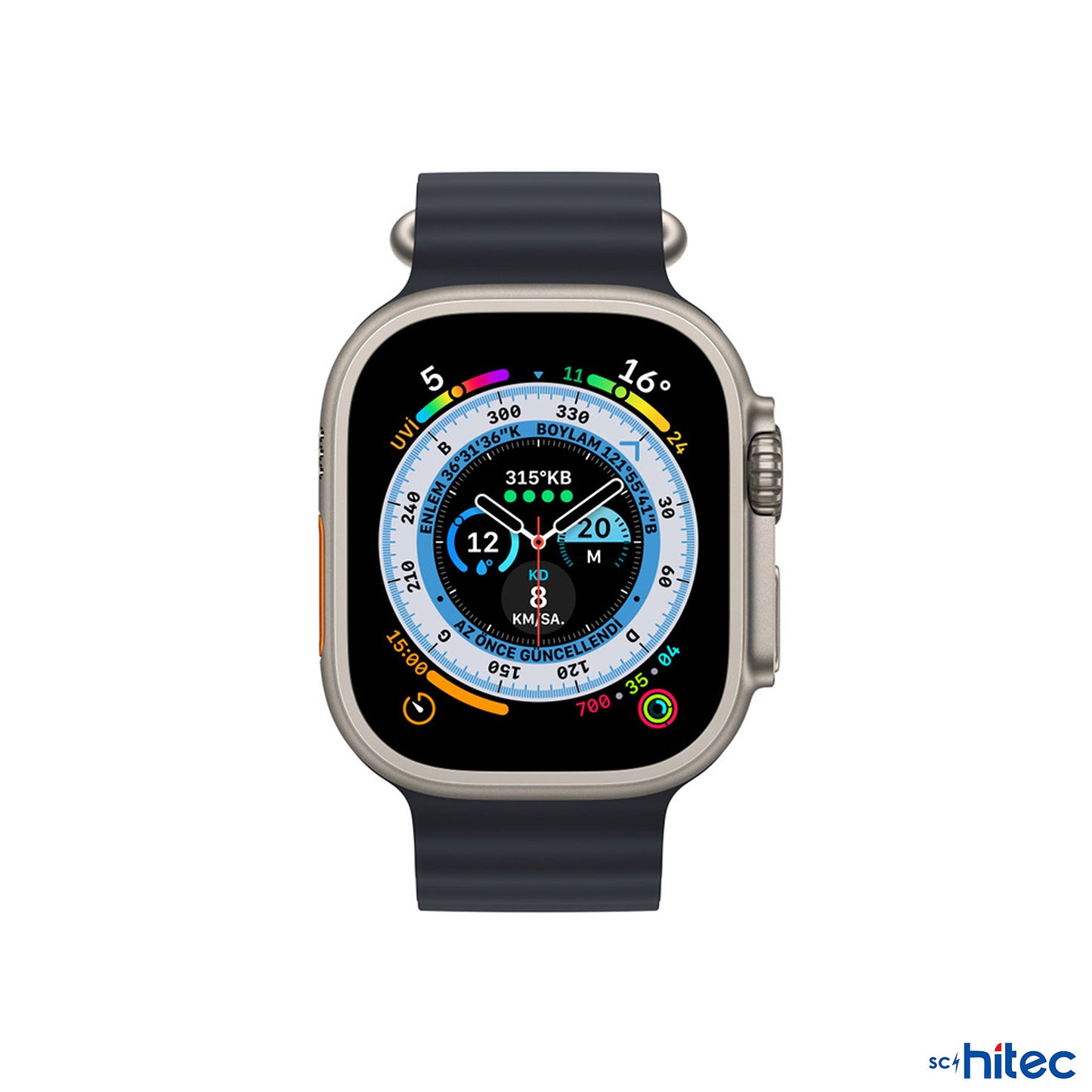 ScHitec Watch S8 Ultra Max 2024 Android İos Uyumlu Akıllı Saat Siyah ScHitecWS8UltraMaxS