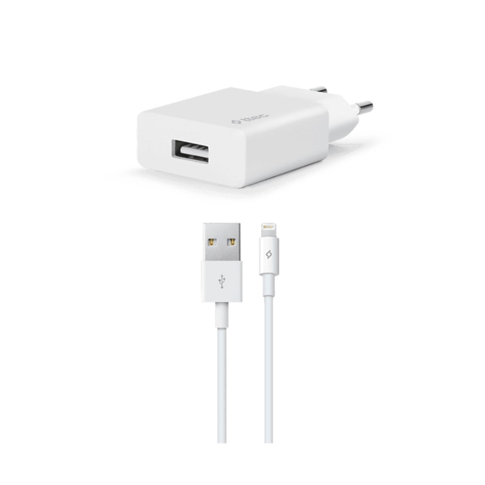 Ttec 2024 Smart Fast Charger 2.1A Apple Uyumlu Seyahat Şarj Aleti + Lightning USB Kablo Ttec2023SmartFC