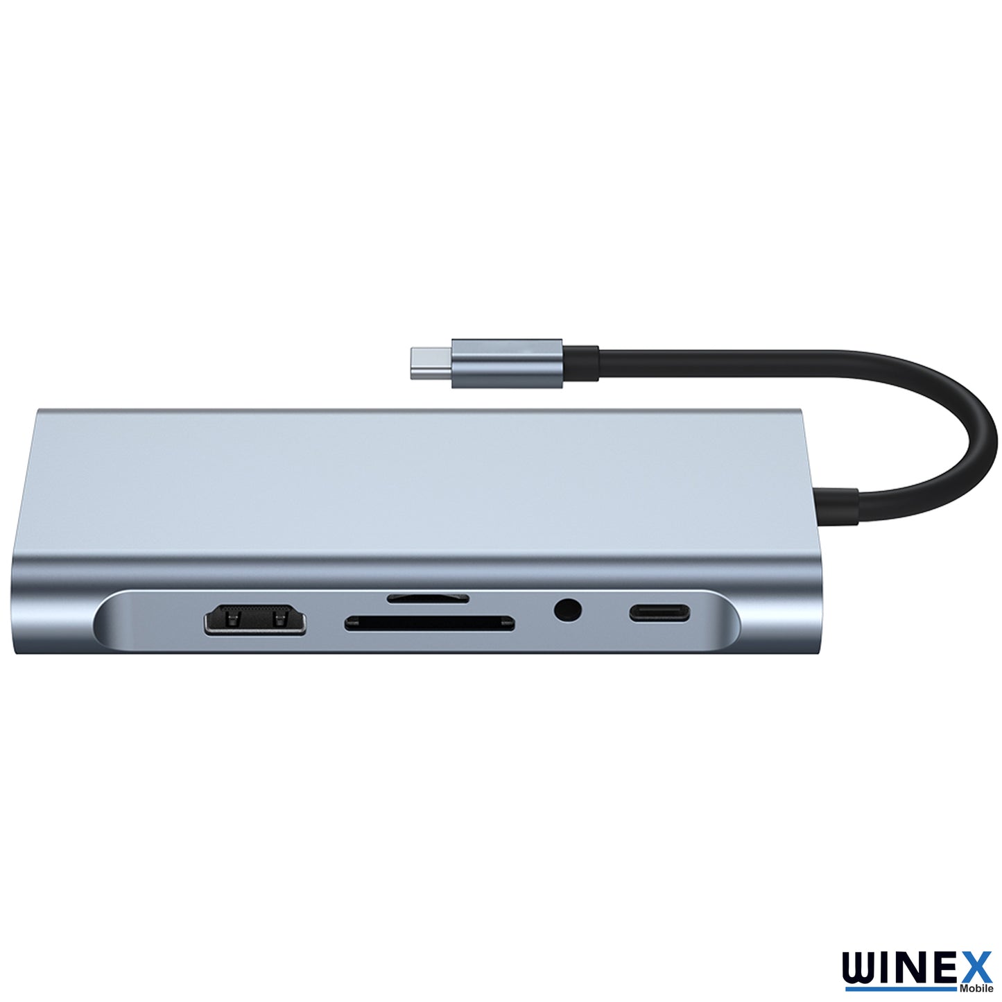 Winex 11in1 Hub Type-C to 4K HDMI/UsbA 3.0/TF SD/VGA/3.5mm AUX/PD Şarj/RJ45 Ethernet Dönüştürücü Adaptör WnxBYL2110