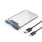 Winex 2.5İnç Type-C Sata USB3.0 HDD External Harddisk Kutusu Şeffaf WnxYk3196