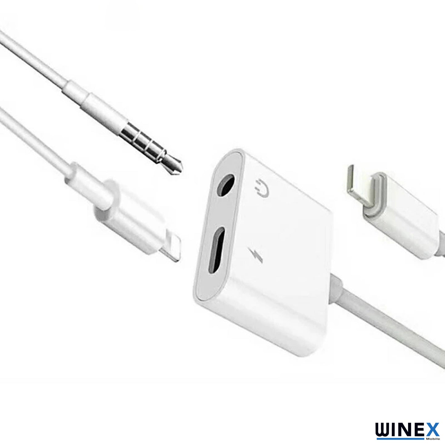 Winex 2in1 Lightning to 3.5mm+Lightning Şarj Adaptör Dönüştürücü WnxMH030