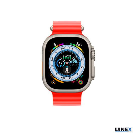 Winex 42-49mm Yeni Nesil Apple Uyumlu Akıllı Saat Kordonu Silikon Kırmızı WnxKordonSilikonKı