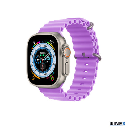 Winex 42-49mm Yeni Nesil Apple Uyumlu Akıllı Saat Kordonu Silikon Mor WnxKordonSilikonM