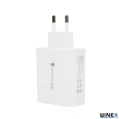 Winex 48W PD20W+4UsbA 5 Çıkışlı Ev Tipi Şarj Aleti Başlığı Beyaz WNXA501-2