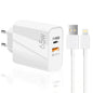 Winex 65W UsbA PD33W Quick Charger 3.0 UsbA to Lightning 3m Kablolu Hızlı Şarj Aleti Set WnxGn65WLightning3M