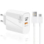 Winex 65W UsbA PD33W Quick Charger 3.0 UsbA to Micro 3m Kablolu Hızlı Şarj Aleti Set WnxGn65WMicro3M