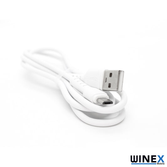 Winex CA116 USBA to Micro Hızlı Data ve Şarj Kablosu 3A Beyaz WnxCA-116MB