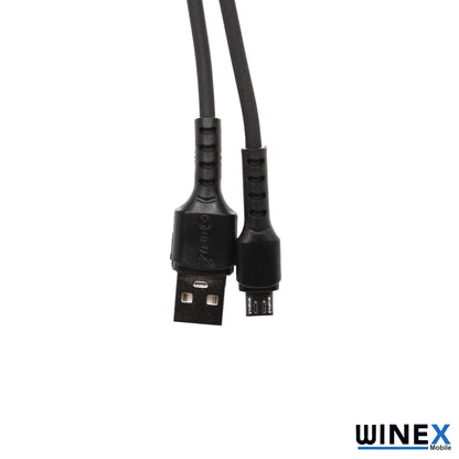 Winex CA116 USBA to Micro Hızlı Data ve Şarj Kablosu 3A Siyah WnxCA-116MS