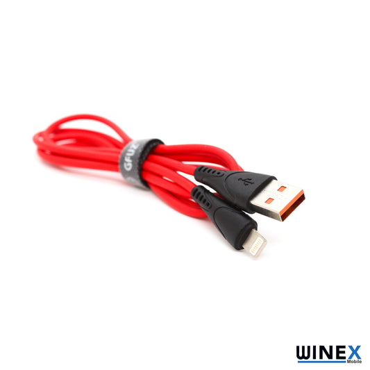 Winex CA30 USB to Lightning Hızlı Data ve Şarj Kablosu 2.4A Kırmızı WnxCA-30LK