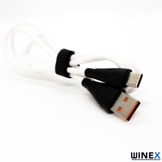 Winex CA30 USBA to Type-C Hızlı Data ve Şarj Kablosu 2.4A Beyaz WnxCA-30TB