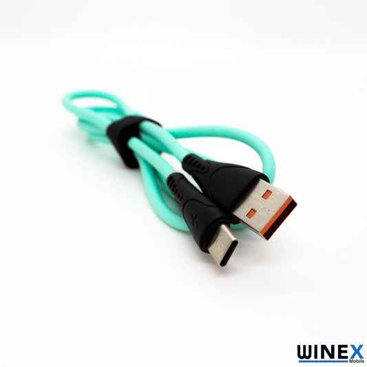 Winex CA30 USBA to Type-C Hızlı Data ve Şarj Kablosu 2.4A Mavi WnxCA-30TM