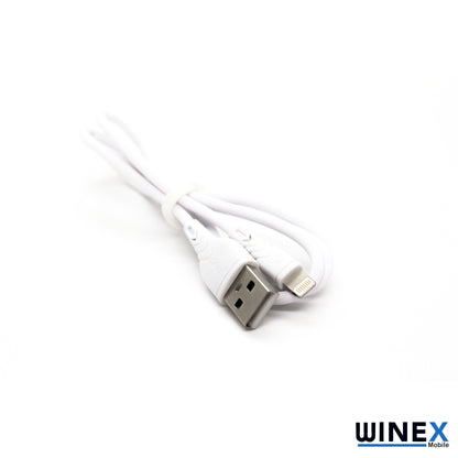 Winex CA60 USBA to Lightning Hızlı Data ve Şarj Kablosu 3A Beyaz WnxCA-60LB