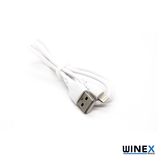 Winex CA60 USBA to Lightning Hızlı Data ve Şarj Kablosu 3A Beyaz WnxCA-60LB