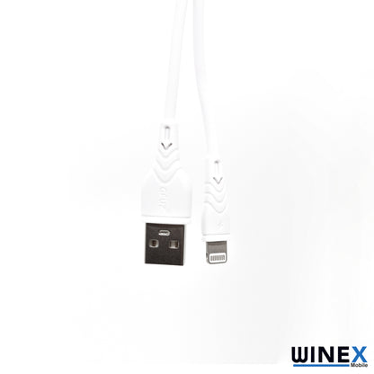 Winex CA60 USBA to Lightning Hızlı Data ve Şarj Kablosu 3A Beyaz WnxCA-60LB