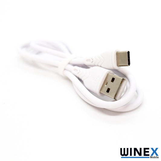 Winex CA60 USBA to Type-C Hızlı Data ve Şarj Kablosu 3A Beyaz WnxCA-60TB