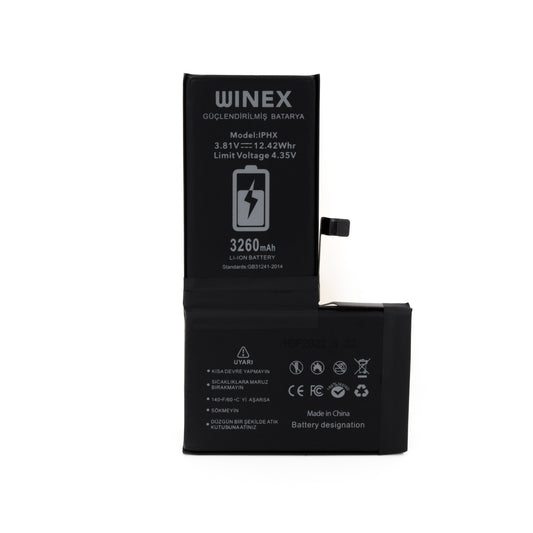 Winex İphone X Güçlendirilmiş Premium Batarya WnxİphX