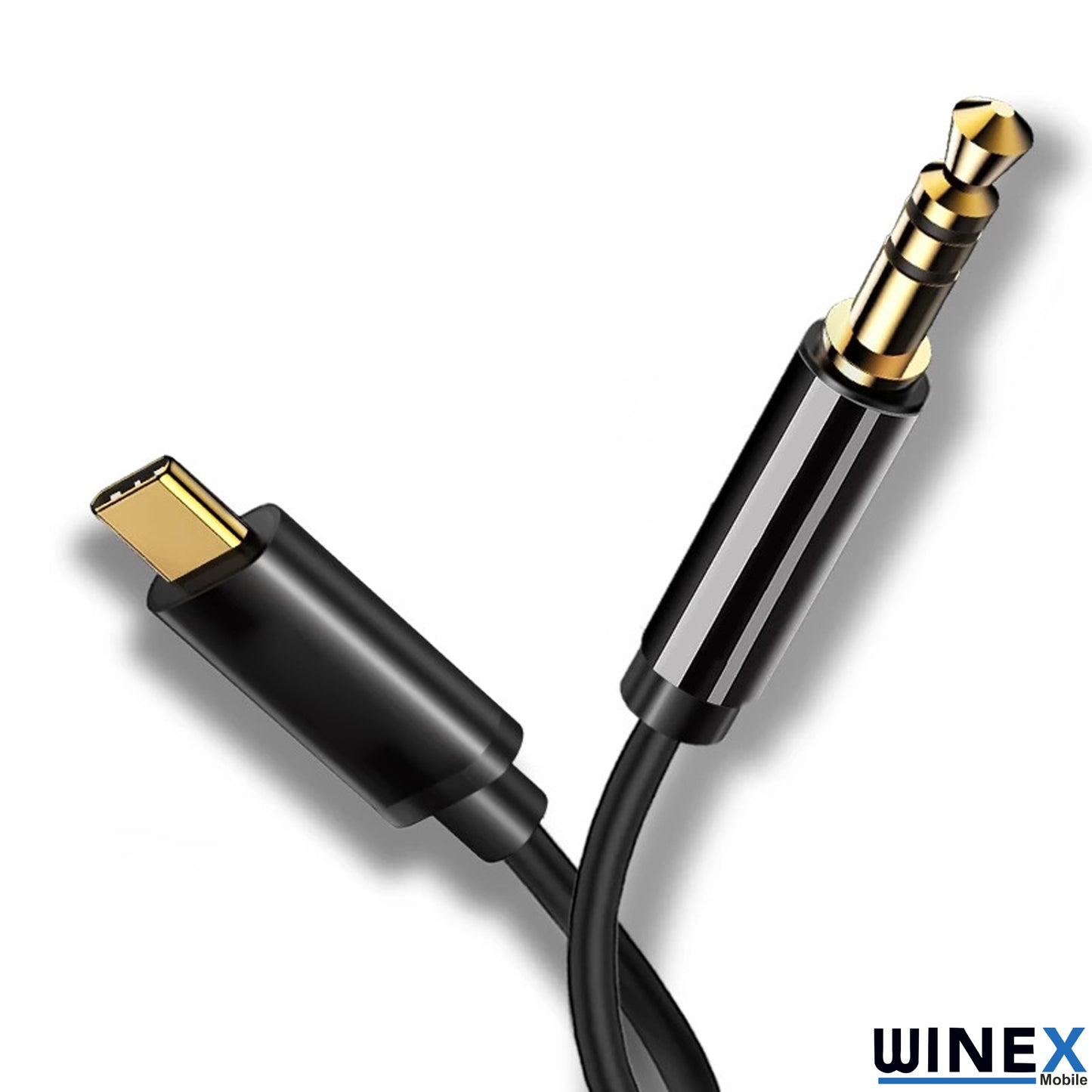 Winex JH30 Type-C to 3.5mm Aux Ses Kablosu Siyah WNXJH30