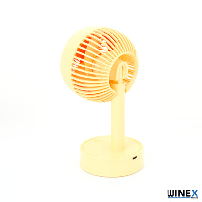 Winex Mini Taşınabilir Portatif Fan 3 Kademeli Vantilatör Sarı WnxYaseYS-2223S