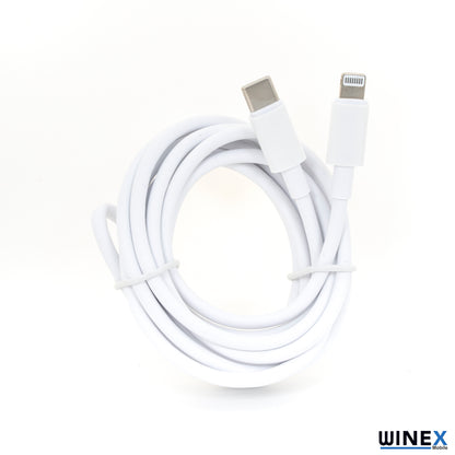 Winex 3A 45W Type-C to Lightning 2Metre Data ve Hızlı Şarj Kablosu Beyaz SX252M WnxSX252M