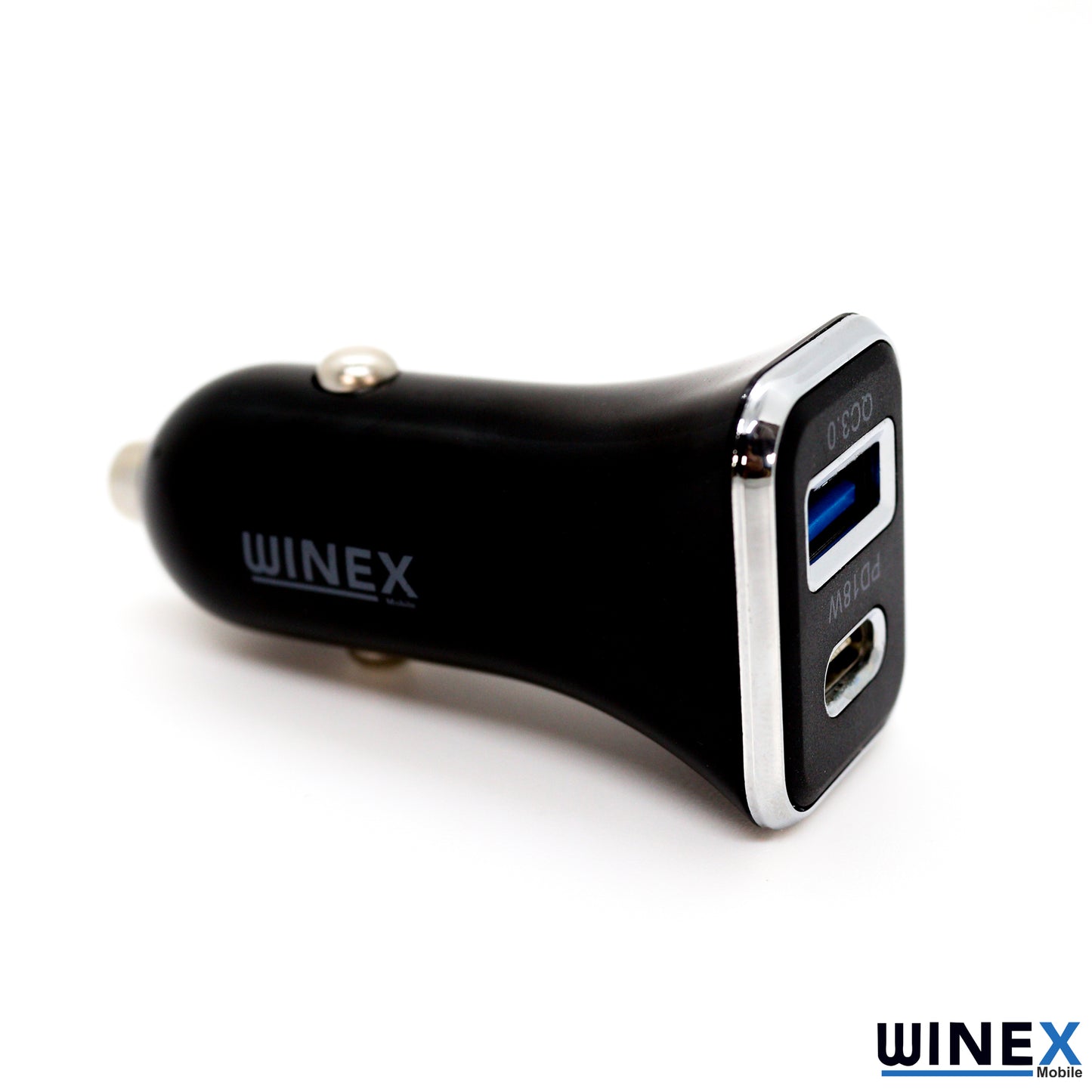 Winex UsbA PD18W Çift Çıkışlı 36W Araç Şarj Aleti Siyah W002 WnxW-002