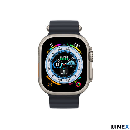 Winex Watch 8 Ultra Max 2023 Android İos Uyumlu Akıllı Saat Siyah WinexW8UltraMaxS