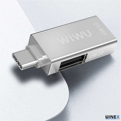 Winex Wiwu T02 USB Type-C Hub Çevirici ve Çoklayıcı Hub Gri WnxT02