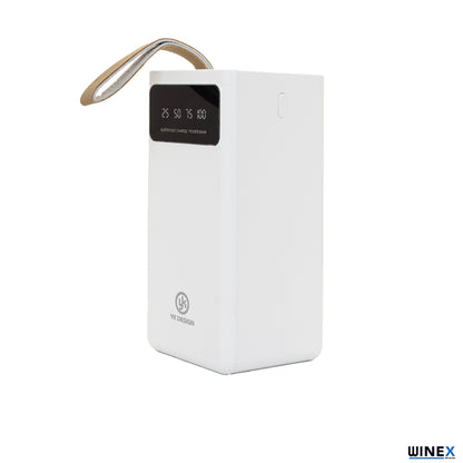 Winex YK89 50000mAh 2xUsbA + Type-C + Micro Çıkışlı Led Göstergeli Powerbank Beyaz WnxYK89B